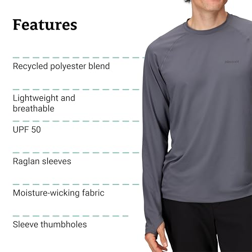Image of MARMOT Men's Windridge Moisture-Wicking, Eco-Friendly, Breathable, UPF Long Sleeve Shirt