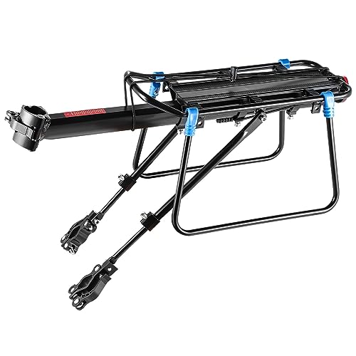 Trintion Mountainbike Gepäckträger, Einstellbare Fahrrad Gepäckträger, Schnelle Installation MTB Gepäckträger mit Max. Zuladung 100kg für 26 bis 29 Zoll Fahrräder, aus Aluminiumlegierung