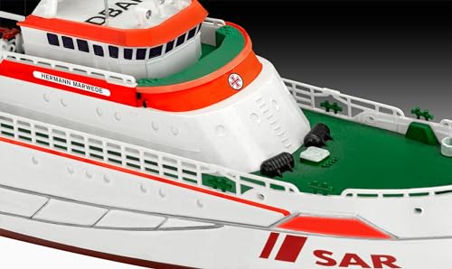 Revell 05812 Search & Rescue Vessel Hermann Marwede 1:200 Scale Unbuilt/Unpainted Plastic Model Kit, Multi-Color, 2 cm x 9 cm x 6 cm - Image 3