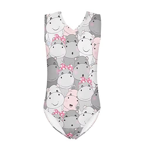 Image of Mumeson Girls One Piece Swimsuits Lightweight V-Neck Swimwear Bathing Suits for Little Girls 3-14 Years