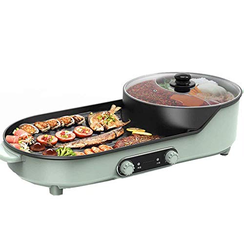 BBQ Hotpot Koreanischer Hot Pot Grill 2-in-1-Topf Haushalt Mehrpersonen-Bratpfanne Großraum Multifunktions-Elektrogrill