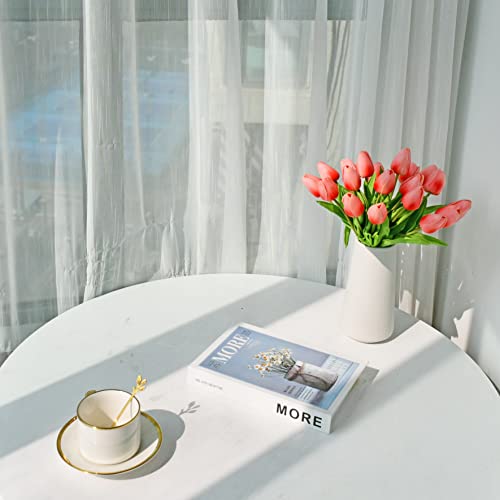 Image of ONLY ART Artificial Tulip Flowers with Soft Latex Materials for Home & Kitchen Decoration