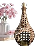 Kerzenständer | Mit Hohl Design Marokkanischer Lampenteller - Kerzenhalter Aus Metall,Für Weihnachten Feier Hochzeit Innen Außen Terrasse Eingangsbereich