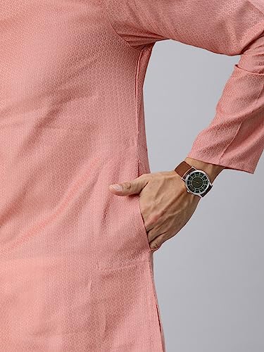 Image of Manthan Men's Cotton Solid Traditional Kurta Set
