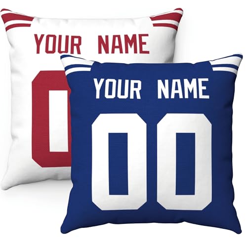 Image of ANTKING Throw Pillow 2 Pack Custom Any Name and Number Personalized Gift for Men Women Boys