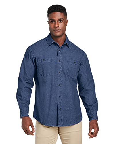 Veste en jean pour homme Harriton M540 en denim de qualité supérieure