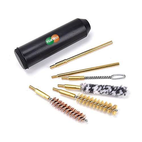 YUEWO 7Pcs/Set Hand Gun Rod Brush Pocket Size Pistol Cleaning Kit for Pistols Cal.38/357/9mm Outdoor Gun Cleaning Tools -  GCK02