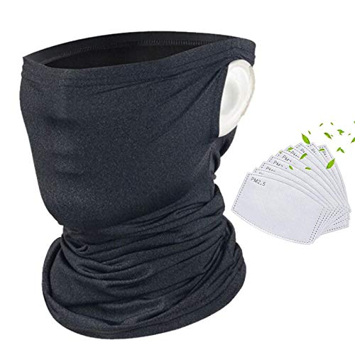 GasMo Summer Cool Breathable Seamless Bandanas with Ear Loops Design,Multifunction Ice Silk Cooling Sports Balaclava Headband Neck Gaiter Scarf for Men & Women