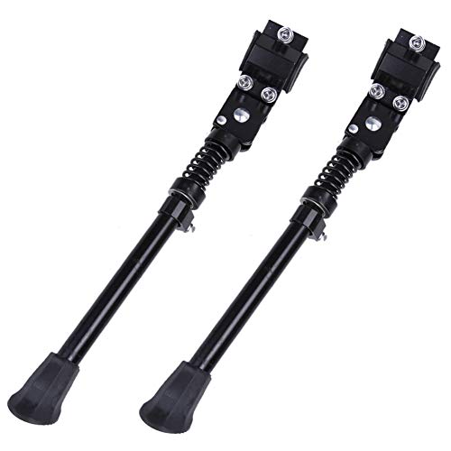 Gasea Soporte Lateral Ajustable para Bicicleta, Aluminio Soporte Ajustable del Retroceso de Bici Caballete Bicicleta, Soporte para Pie de Bicicleta de Montaña