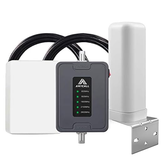 ANYCALL Handy Signalverstärker GSM 2G 3G 4G LTE Mobilfunk Verstärker für Auto LKW - 800/900/1800/2100/2600MHz(Band 20/8/1/3/7) E-Plus T-Mobile O2 Vodafone Netzwerk Repeater