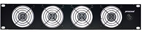 Image of PROCOOL SL480B-E / 2U Quiet Rack Mount Exhaust Fan/Blue LED Fans/DJ, Amp and Equipment Racks/IT/Server Racks/Data Center Cooling