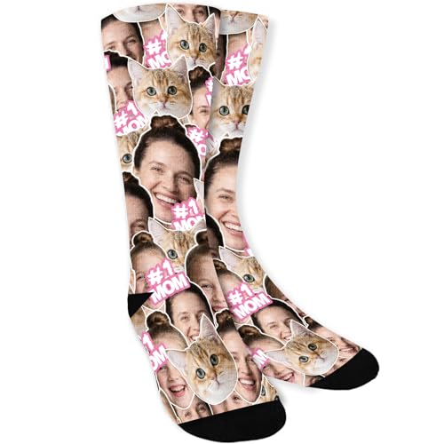 Bemaystar Custom Socks with Photo,Personalized Socks Gifts,Funny Sock Gag Gifts