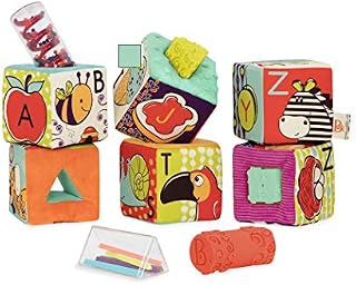 B. Toys – ABC Block Party Baby Blocks – Soft Fabric Building Blocks