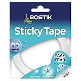 Bostik Sticky Tape Clear - 24mm x 50m - Adhesive Tape - Ideal for Gift Wrapping - Easy Tear - Transparent