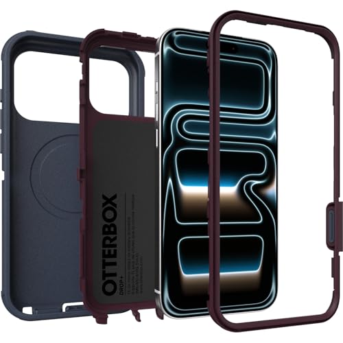 Image of OtterBox iPhone 17 Pro Max (Only) - Defender Series Case - Indigo Tulip (Blue & Purple) - Snaps on MagSafe - Tough - Rugged & Durable