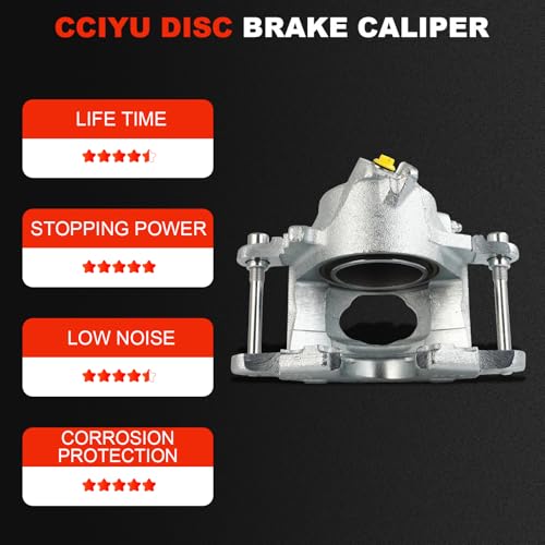 Image of cciyu Front Left Disc Brake Caliper Assembly w /o Bracket For Buick, For Cadillac, For Chevy, For GMC, For Oldsmobile, For Pontiac Models - For Apollo, For Camaro Replace# 18-4060 Front Driver Side