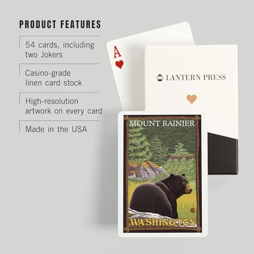 Baraja de Poker Lantern Press Black Bear, 52 Cartas miniatura 3