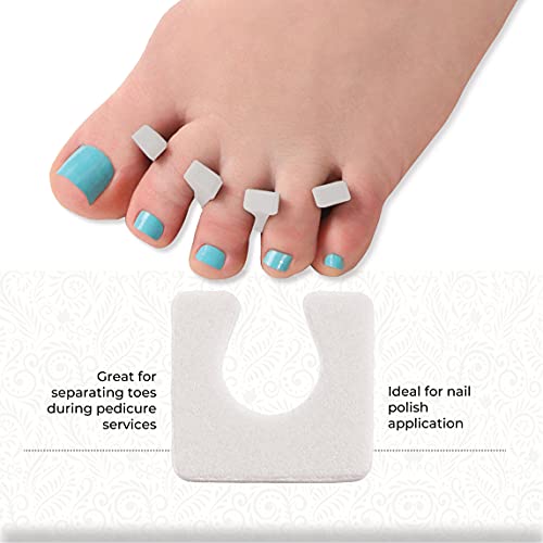 Image of ForPro Sole Toe Separators, White, Individual Toe Separators for Pedicures, 144-Count (Pack of 2)