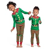 The Children's Place baby girls Family Matching Christmas Holiday Sets, Snug Fit 100% Cotton, Adult, Big Kid, Toddler, Pajama Set, Elf Suit, 8 US