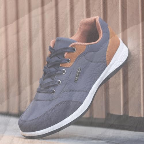 Mens Shoes Athletic Sneakers All Seasons Solid Lace Up Jogging for Outdoor Park Walking Gym Workout, Non Slip Comfy Sneaker2