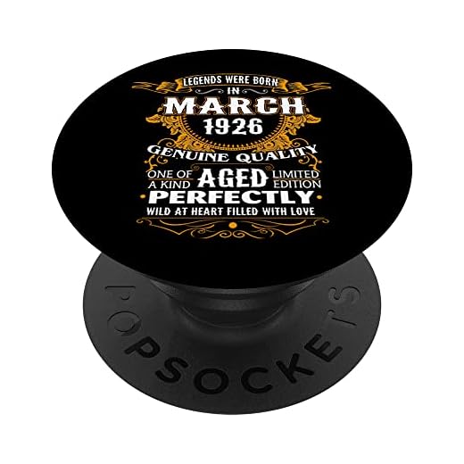 Cumpleaños 365 Legends Were Born Marzo 1926 Regalo de cumpleaños 96 PopSockets PopGrip Intercambiable