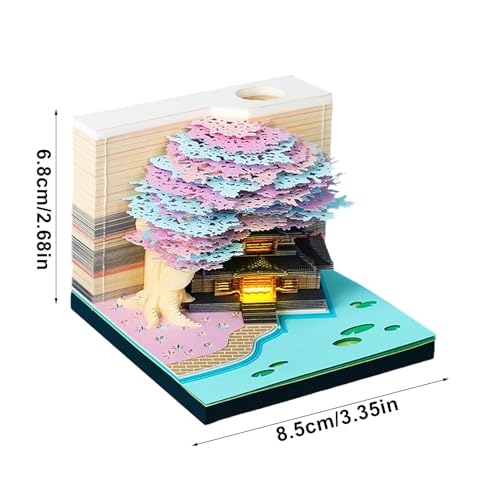 Escultura de Papel Tallado en Bloc de Notas 3D Calendario 2026 de Alta Precisión 6