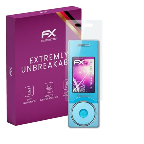 atFoliX Plastic Glass Protective Film compatible with Samsung SGH-X830 Glass Protector, 9H Hybrid-Glass FX Screen Protector