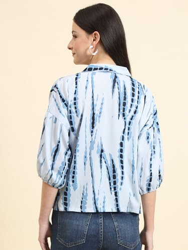 Image of Women's Cotton Blend Printed Combo (Pack of 2) Shirts - 3 /4 Sleeves V Collar Neck
