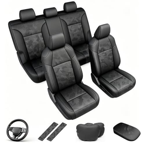 Image of AOMSAZTO Custom Fit Full‑Set Seat Covers for Toyota RAV4 2019‑2025 Hybrid