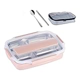 GFJTJAO Lunchbox Acero inoxidable 304 Fiambrera, Estudiante simple Separado sellada con aislamiento Fiambrera, cubierto Adultos Alimentación contenedor de almacenamiento, Microondas climatizada almuer