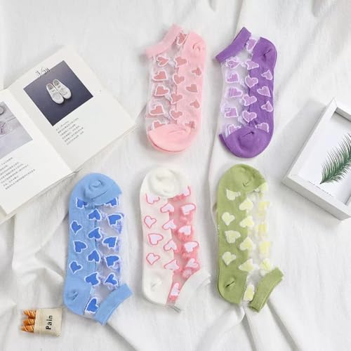 Image of Benefeet Sox Womens Sheer Socks Girls Lace Mesh Ankle Socks Transparent See Through Summer Sock Ultra Thin Nylon Short Sock