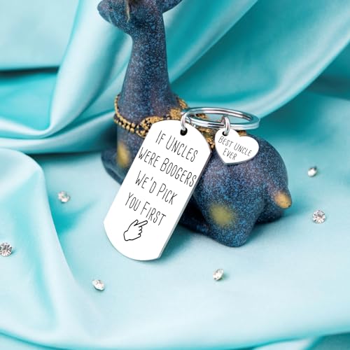 Image of Aisity Uncle Gifts for Fathers Day Uncles Gifts from Niece Nephew Funny Keychain Best Uncles Ever Gift