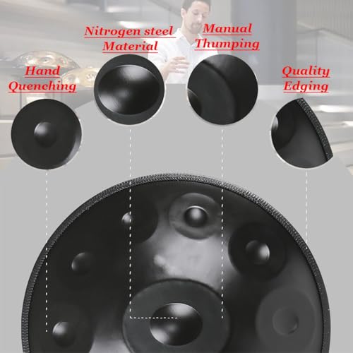 Handpan Drum para camping, meditación o yoga, 10 Notas 432Hz miniatura 3