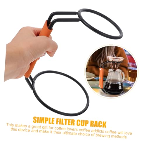 Support filtre à café manuel fer porte-filtre stable pour infuseur