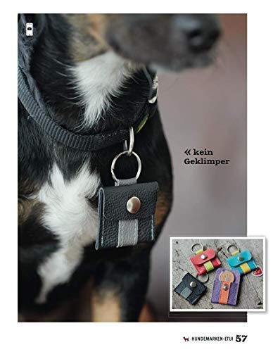 Camino Halsbandtasche aus Leder für Hunde - Hundemarke, Steuermarke, Tassomarke, Einkaufschip | Ring Aufbewahrung | Viele Farbkombinationen möglich | Handmade by Manufactica®