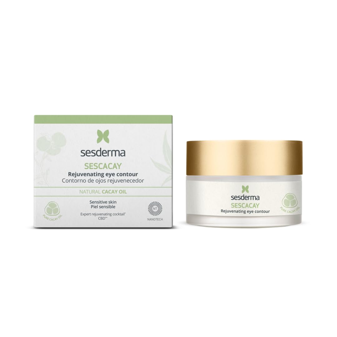 Sesderma SESCACAY Rejuvenating Eye Cream with Cacay Oil & HPR 30 ml - Anti-Ageing Eye Care Against Wrinkles, Puffiness & Dark Circles, Firming, Soothing, with Peptides & EGF