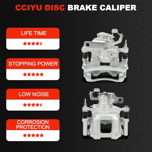 cciyu 18B5517 18B5516 Rear Left & Right Brake Caliper With Bracket For Ford For Transit-150/For Transit-250/For Transit-350/For Transit-350 HD by cciyu - Image 5