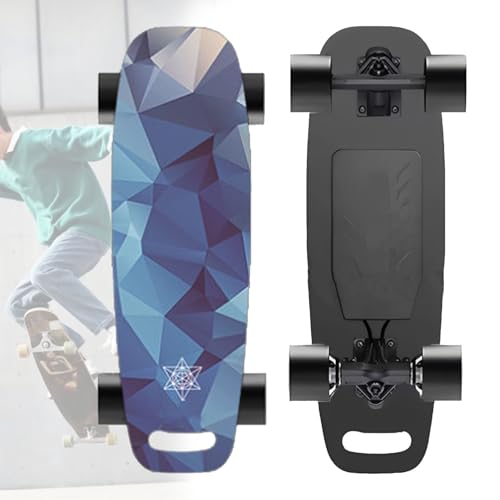 Zowdrix Elektro-Skateboard mit Fernbedienung, 7 Schichten Ahorn, Longboard-Skateboard mit 4 Geschwindigkeitsmodi, Höchstgeschwindigkeit 35 km/h, für Anfänger E-22KM