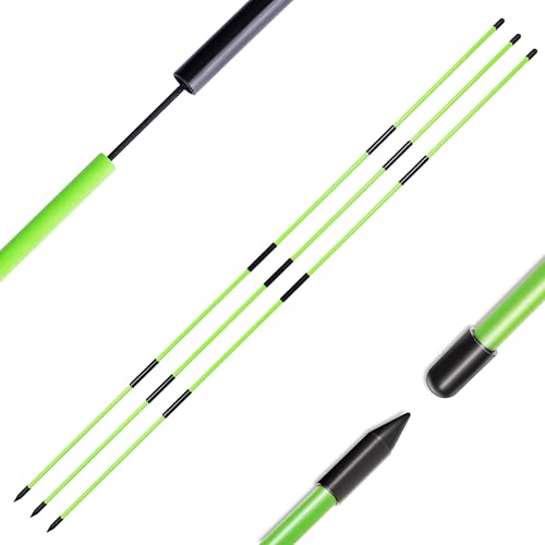 CHAMPKEY 3-Pack Collapsible Golf Alignment Sticks 46 - Professional Training Aid for Aiming Putting & Posture Correction (Green 46)