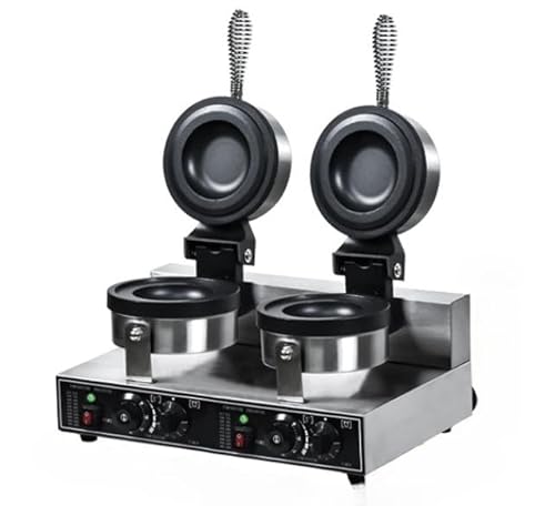 ワッフルメーカー、アイスクリームバーガーメーカー、 バーガーメーカー、ホットサンドメーカー 電気、火傷防止ハンドル、厚みのあるステンレス素材、焦げ付き防止加工のフライパンで、均一な加熱、業務用ハンバーガーマシン (ダブルスタンダードバーガーマシン,110V