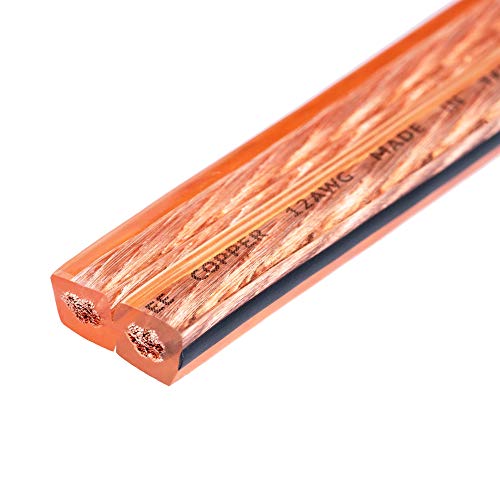 image for 12-Gauge AWG JAVEX Speaker Wire OFC Oxygen-Free Copper 99.9% Cable for