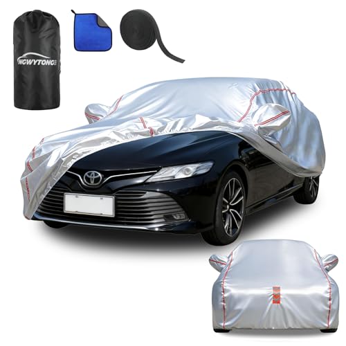 Ngwytong Waterproof All Weather Heavy Duty Vehicle Cover 360 Underbody Wrap Windproof Design Quick Install Outdoor Cover for Toyota Camry 2001-2025