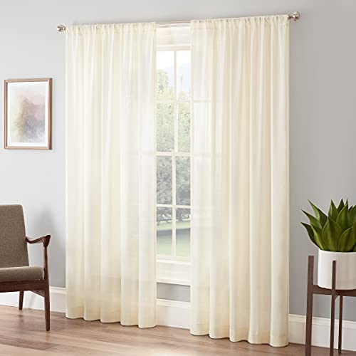 Eclipse Chelsea Rod Pocket Curtains for Bedroom, Single Panel, 52