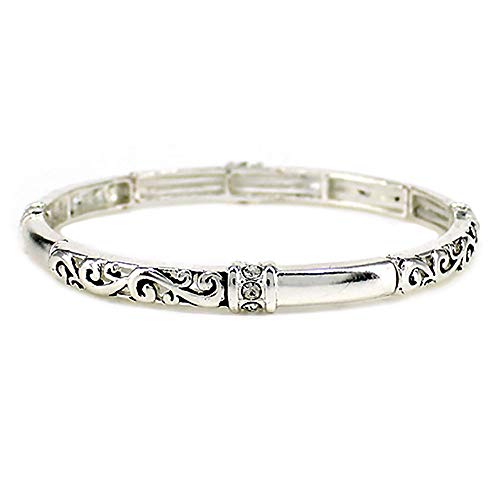 Stackable Filigree Texture Stretch Bracelet