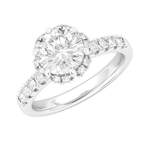 Bague fiançailles argent sterling 2 carats hypoallergénique style floral