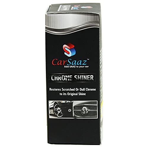 CAR SAAZ Metal Chrome Shiner with Applicator Sponge Metal Polish