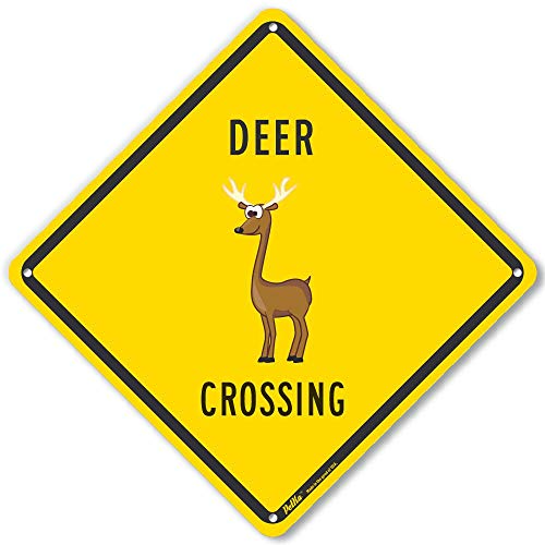 Panneau en aluminium Deer Crossing idéal pour sécuriser les chemins de campagne