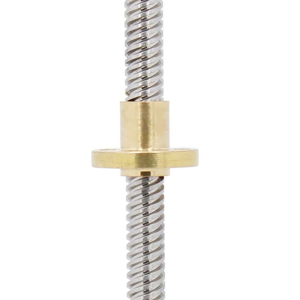 T12 Bleischrankstange, T12 Gewindestange Bleischraube for 3D -Drucker -Trapezschraube Mit Messingmuttern(250mm)