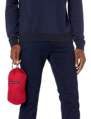Image of Tommy Hilfiger Mens Embroidered Logo Puffer Jacket