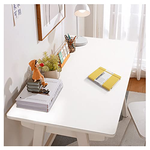 PPGE Home Alfombrilla de Escritorio Cuero, Grande Alfombrilla Ratón Grande, Escritorio Estera de Protección, Tapete Escritorio para Escribir, Alfombrilla Cubre M(Size:40×100cm,Color:Blanco)